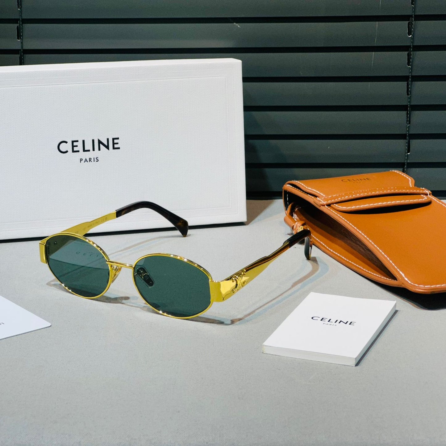 Celie Gold Triomphe Oval Luxury Güneş Gözlüğü