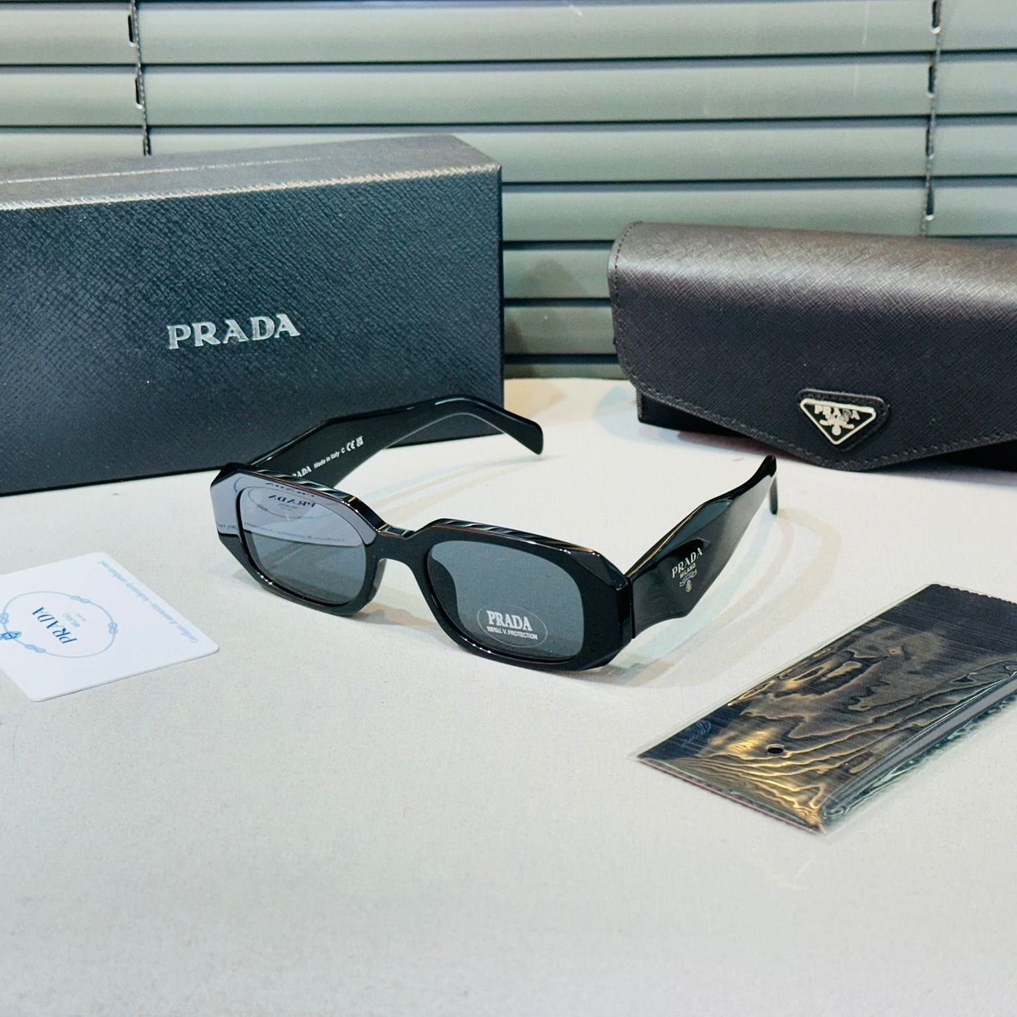 Praa Black Symbole Narrow Rectangle Luxury Güneş Gözlüğü