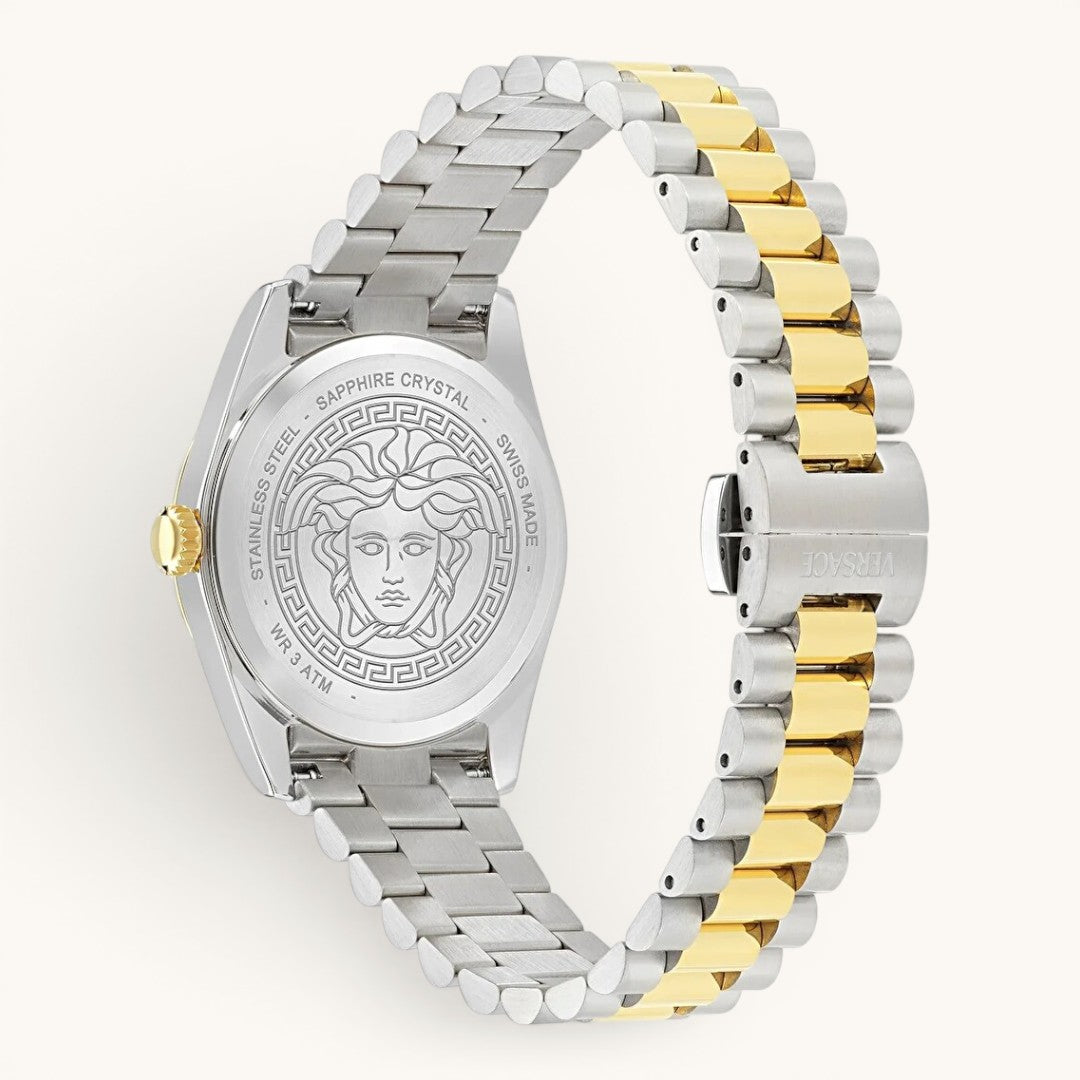 Versac Greca Blue Dial Luxury Couple Watch Set – Bay & Bayan Çift Saat
