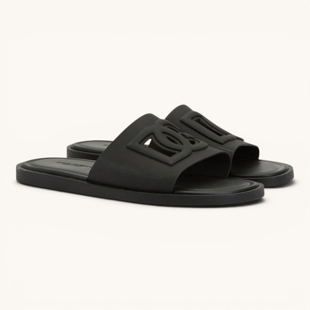 Dolce & Gabban DG Logo Siyah Erkek Lüks Terlik