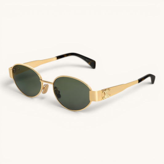 Celie Gold Triomphe Oval Luxury Güneş Gözlüğü