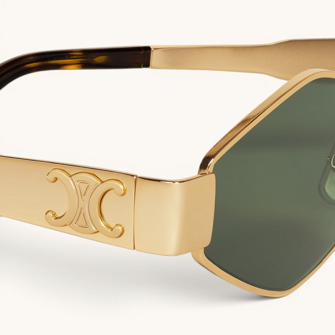 Celie Triomphe Gold Geometric Luxury Güneş Gözlüğü