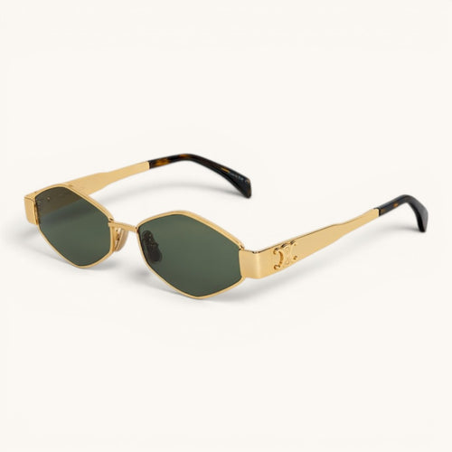 Celie Triomphe Gold Geometric Luxury Güneş Gözlüğü