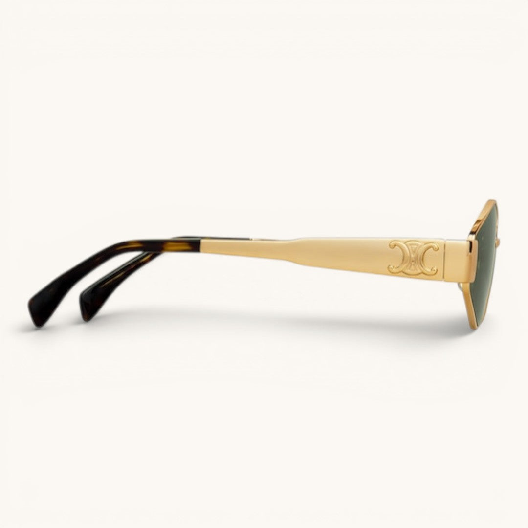 Celie Triomphe Gold Geometric Luxury Güneş Gözlüğü