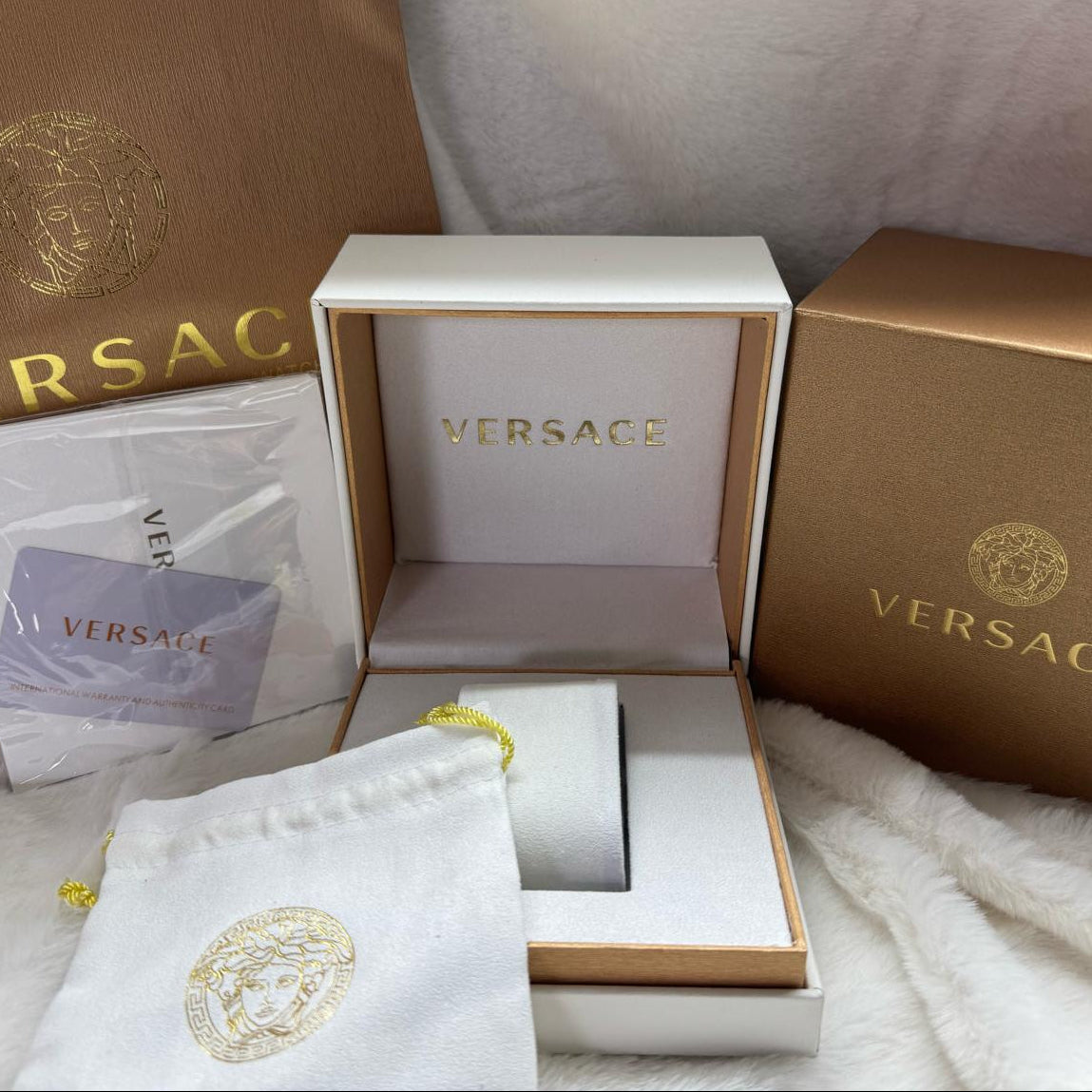 Versac Greca Blue Dial Luxury Couple Watch Set – Bay & Bayan Çift Saat