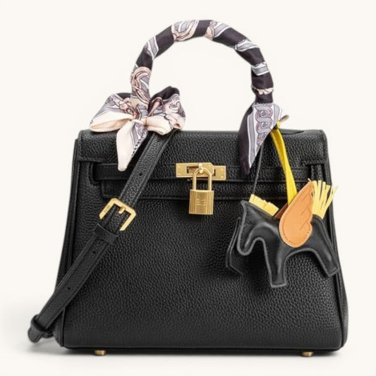 Hermès Kelly 25 liki Noir Togo Deri Gold Hardware Kadın El Çantası