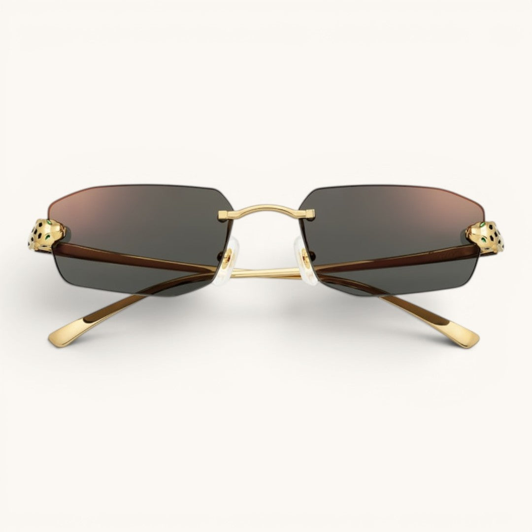Carier Panthère Gold Rimless Luxury Güneş Gözlüğü