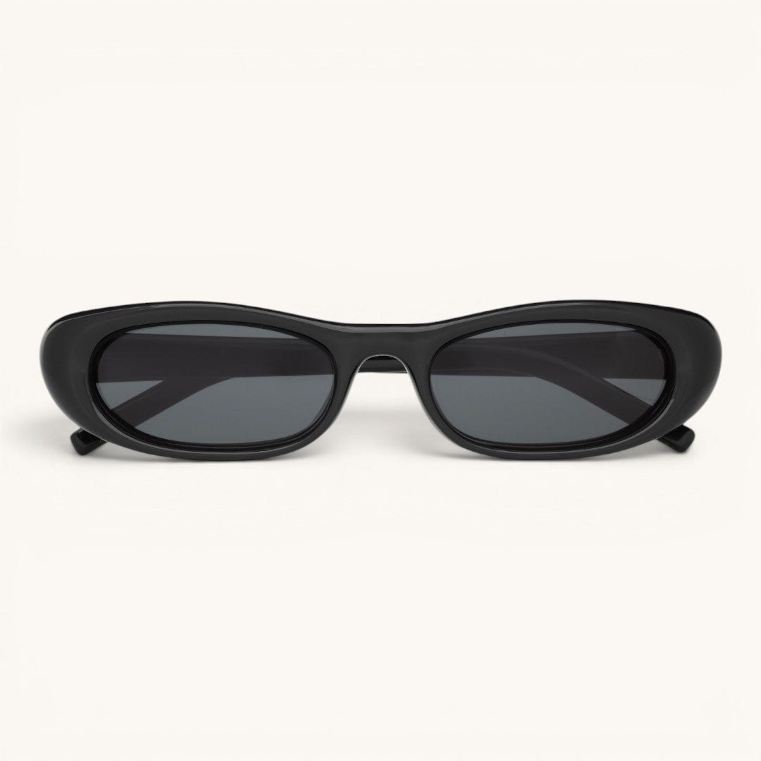 Sain Lauren Black Oval Luxury Sunglasses