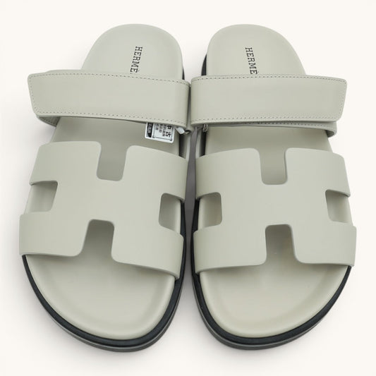 Hermè Chypre Gris H Cut-Out Erkek Lüks Terlik