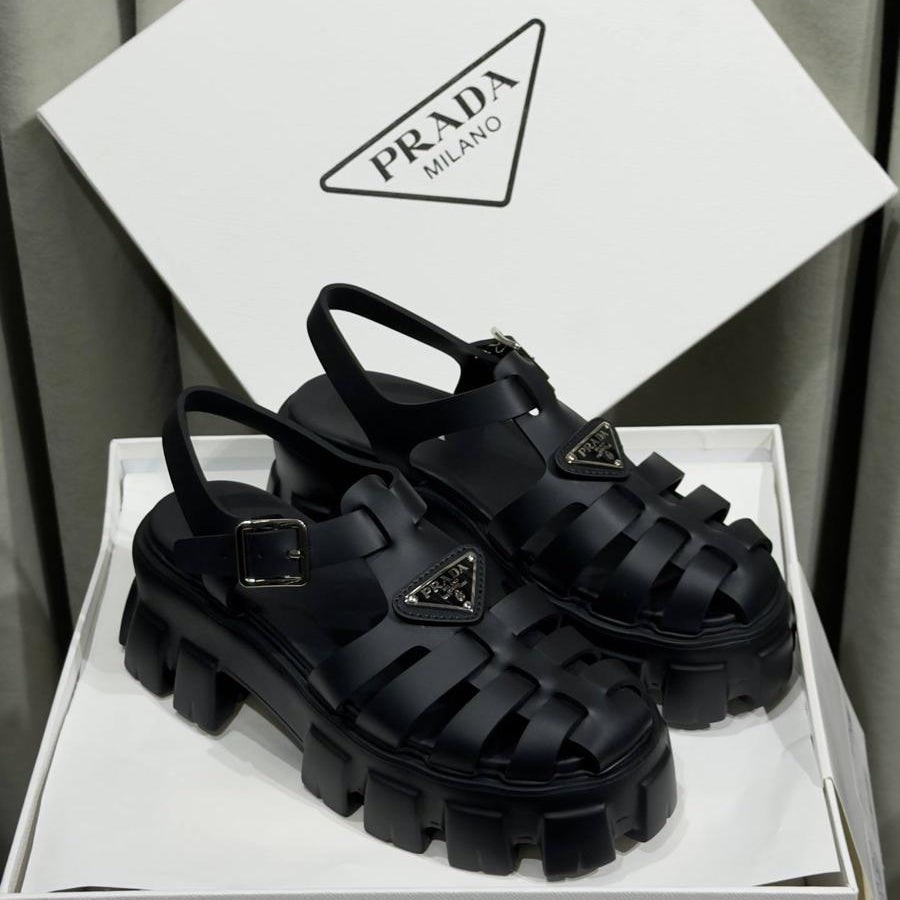 Prad Monolith Siyah Platform Kadın Sandalet