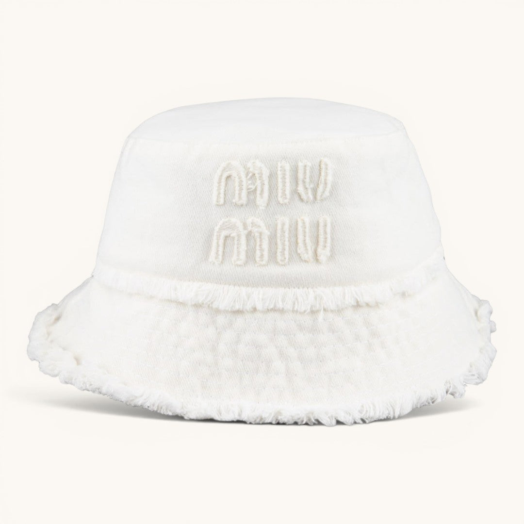 Mu Mu Vintage Denim Püskül Detaylı Bucket Hat