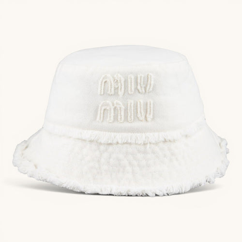 Mu Mu Vintage Denim Püskül Detaylı Bucket Hat