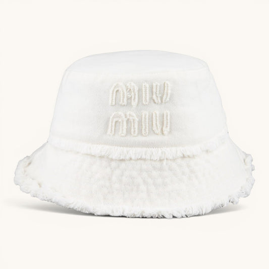 Mu Mu Vintage Denim Püskül Detaylı Bucket Hat