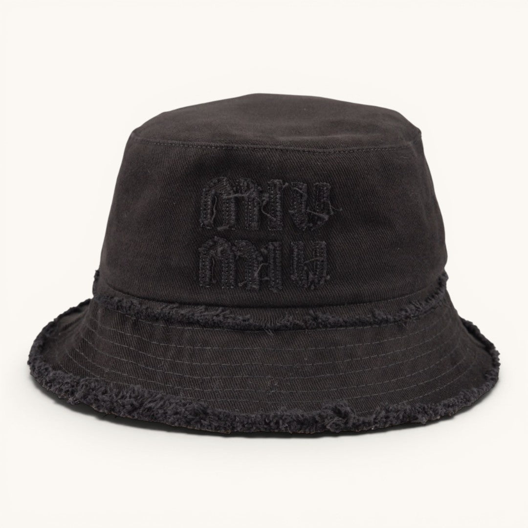 Mu Mu Vintage Denim Püskül Detaylı Bucket Hat