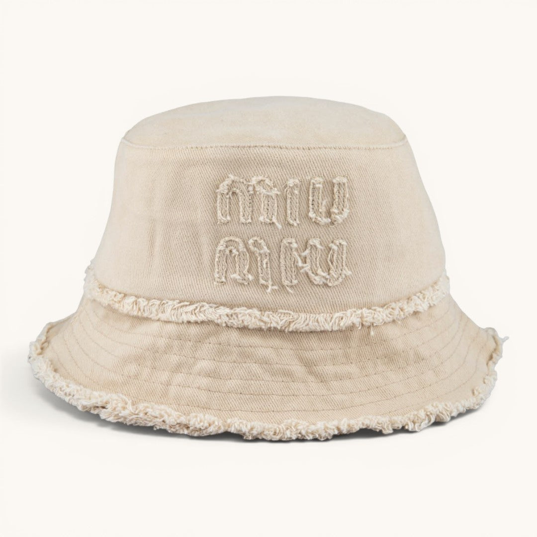 Mu Mu Vintage Denim Püskül Detaylı Bucket Hat
