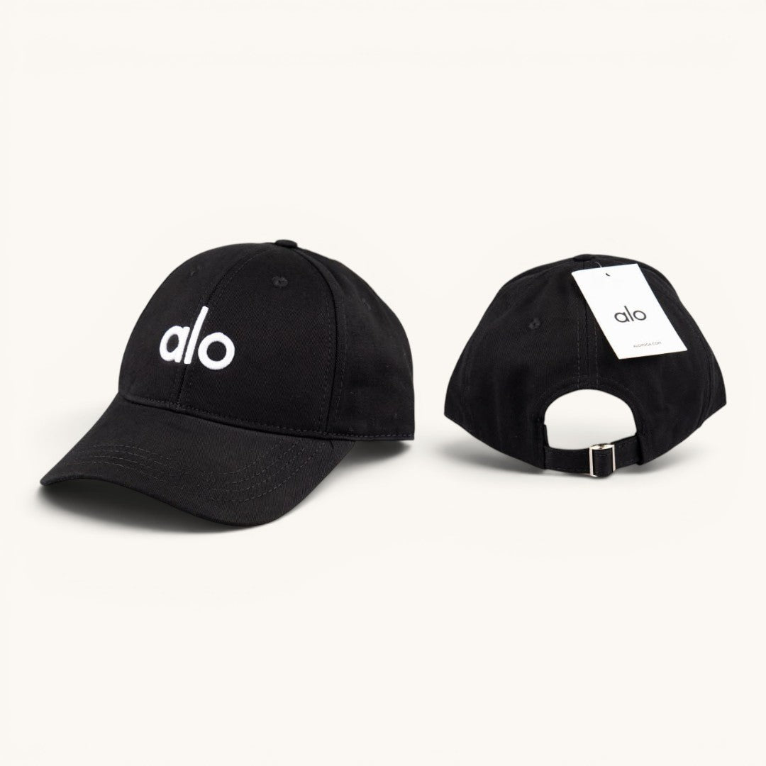 Al Logo Nakış Detaylı Unisex Premium Şapka – Siyah