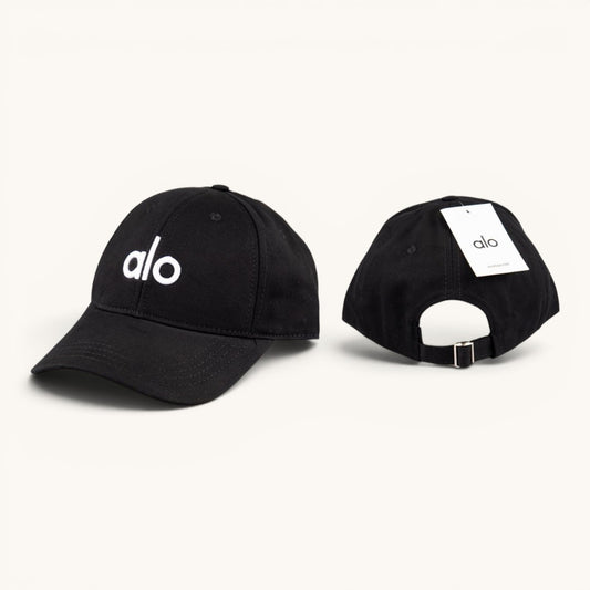 Al Logo Nakış Detaylı Unisex Premium Şapka – Siyah