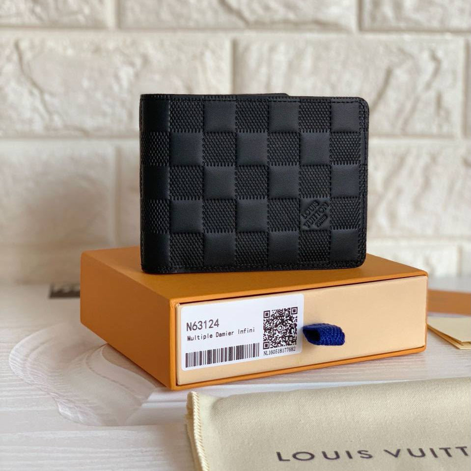Loui Vuitto Multiple Wallet N63124 Damier Infini Black Erkek Cüzdan