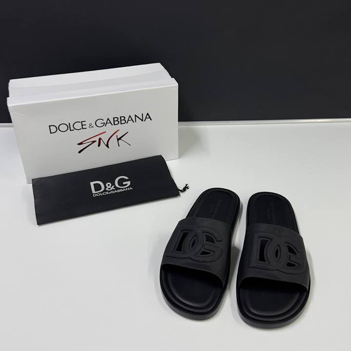 Dolce & Gabban DG Logo Siyah Erkek Lüks Terlik
