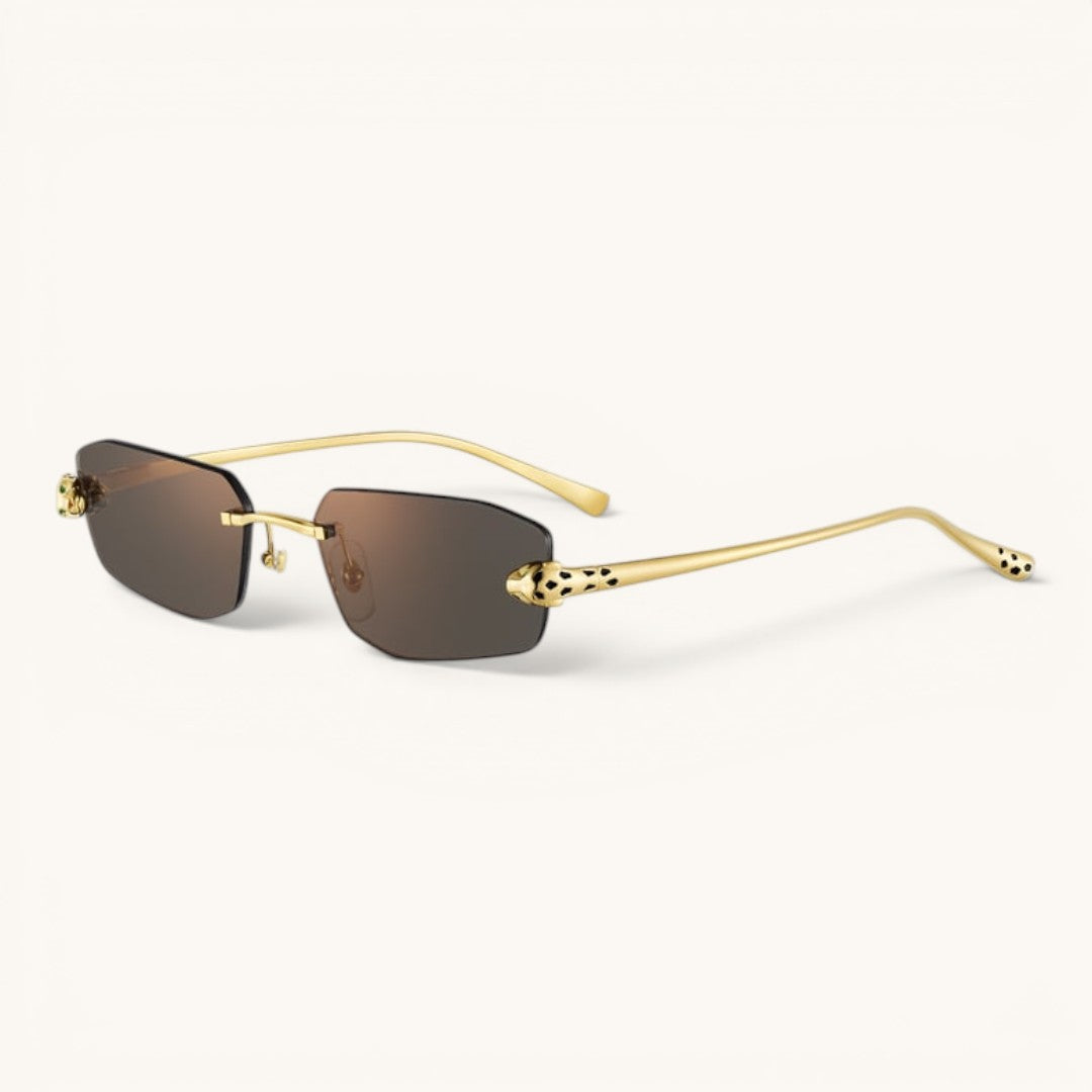 Carier Panthère Gold Rimless Luxury Güneş Gözlüğü