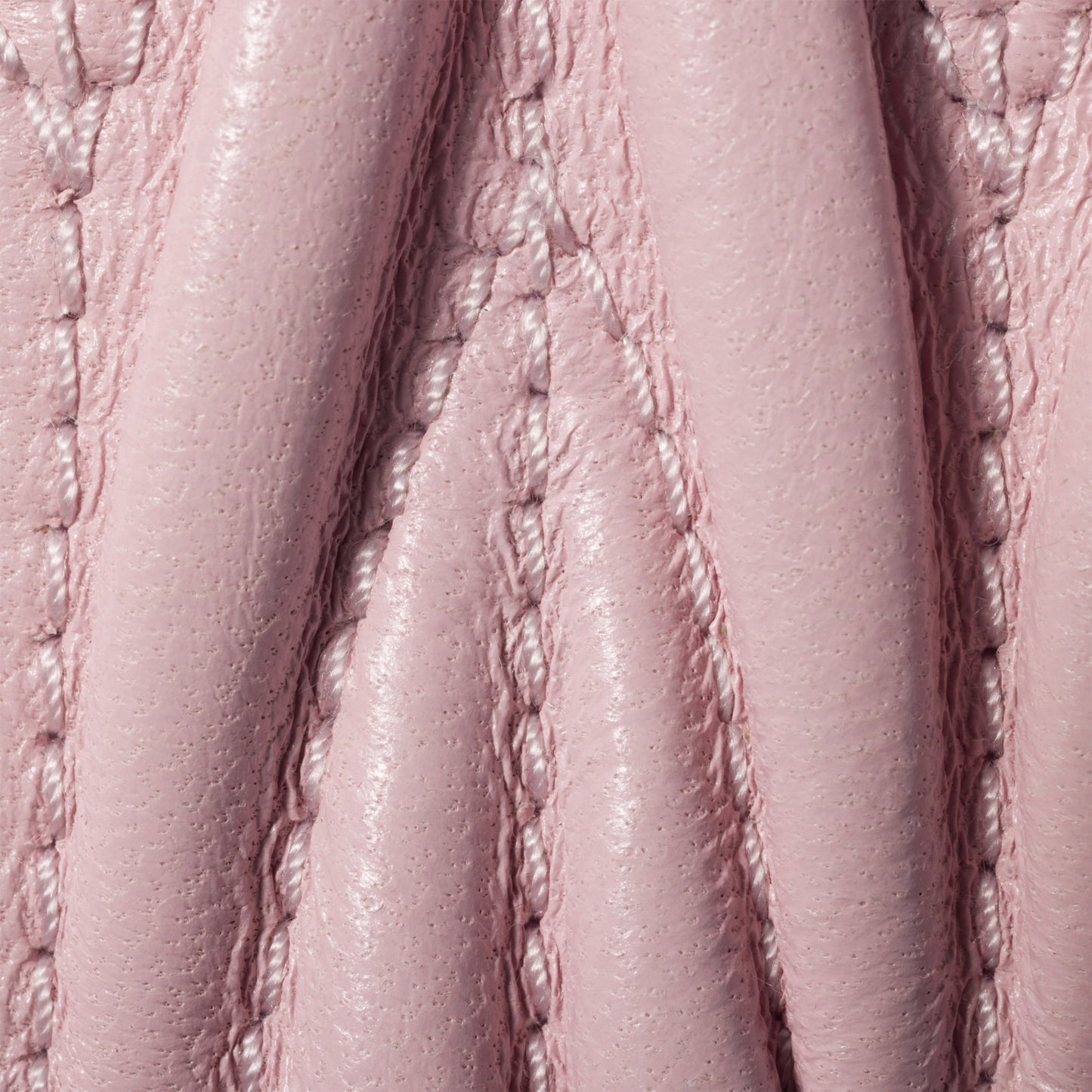 Mu Mu Matelassé Powder Pink Gold Logolu Premium Deri Kadın Kartlık