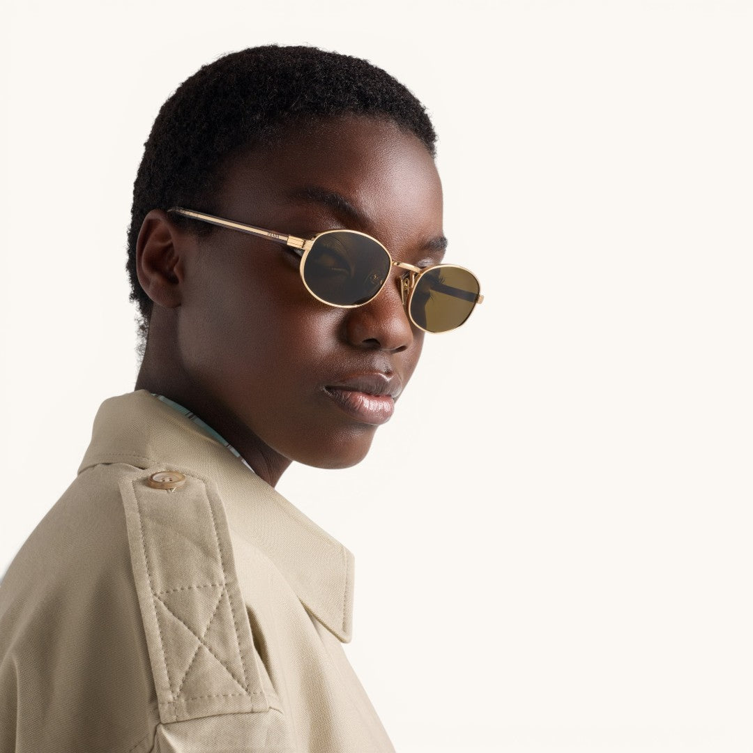 Praa Ps B53S Gold Havana Brown Lens Luxury Oval Güneş Gözlüğü