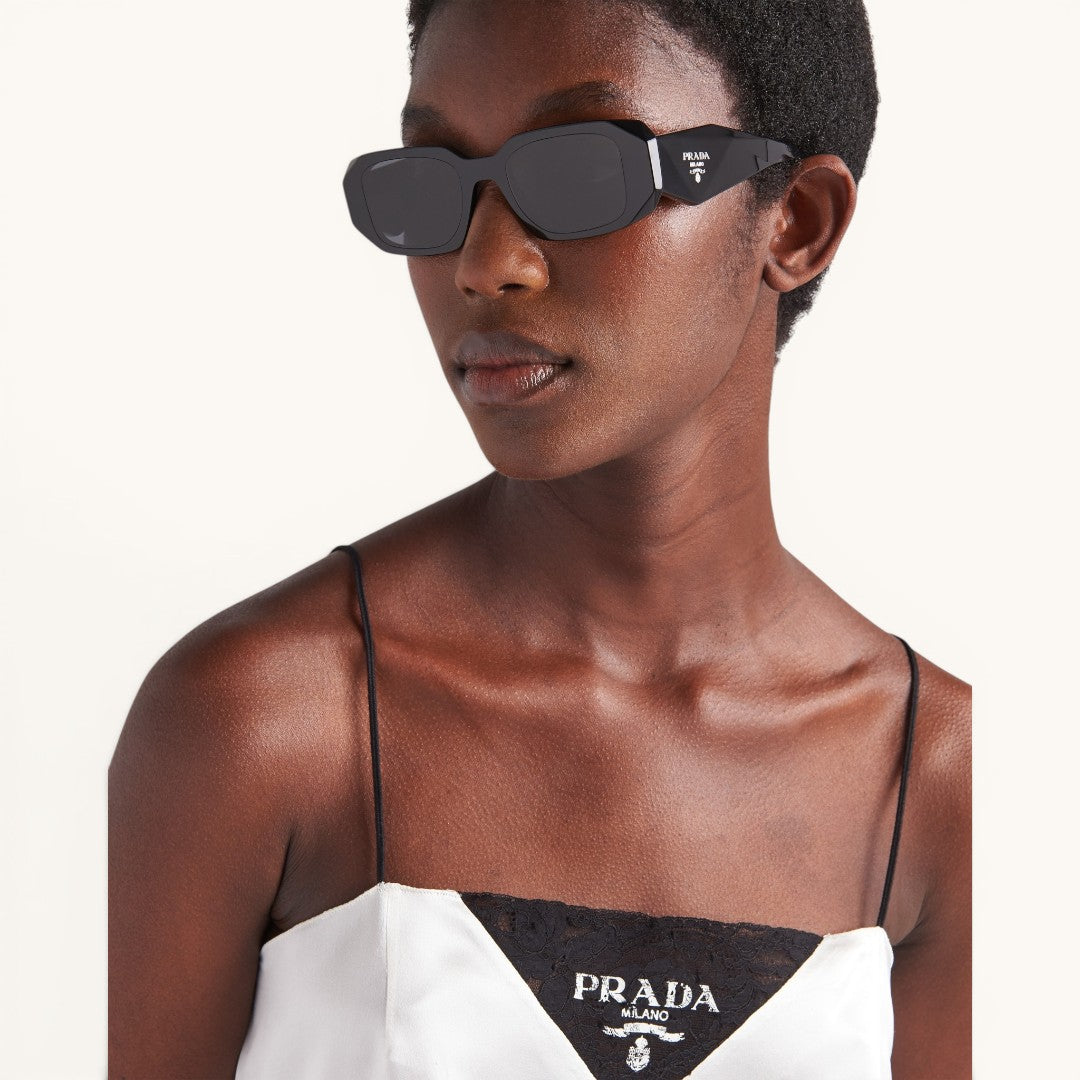 Praa Black Symbole Narrow Rectangle Luxury Güneş Gözlüğü