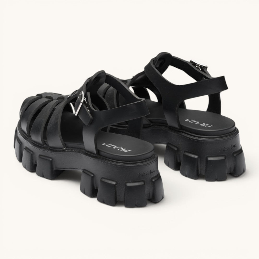 Prad Monolith Siyah Platform Kadın Sandalet