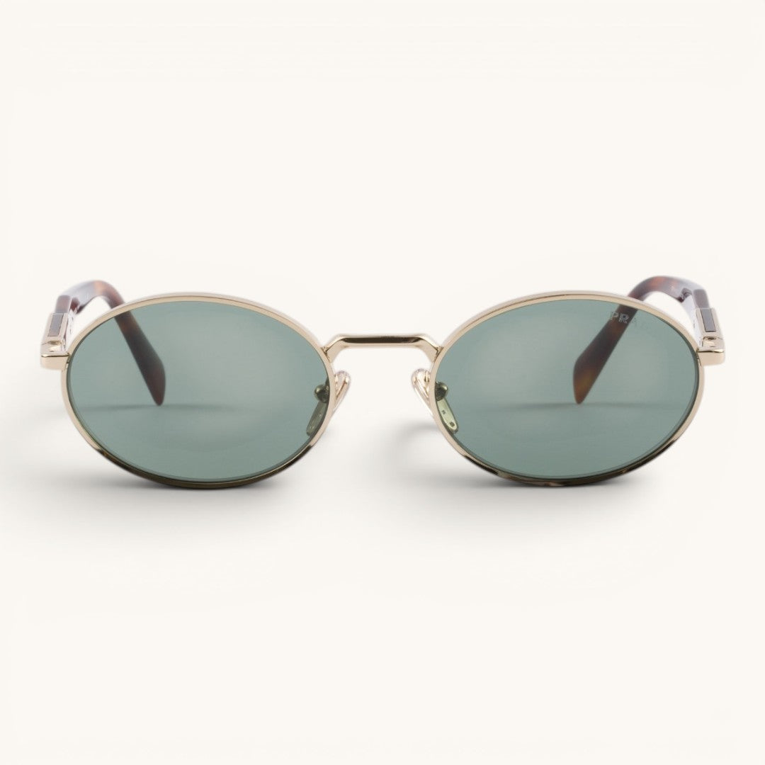 Praa PsB53S Gold / Havana Light Green Luxury Oval Güneş Gözlüğü