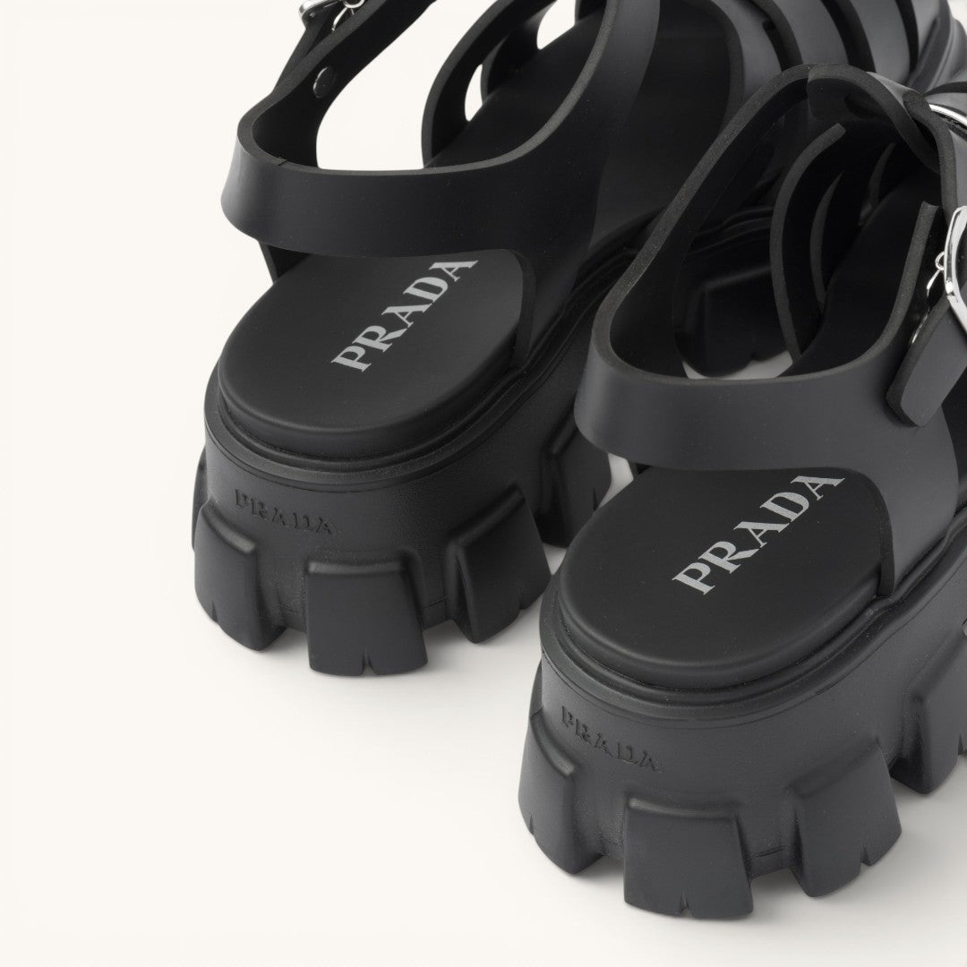 Prad Monolith Siyah Platform Kadın Sandalet