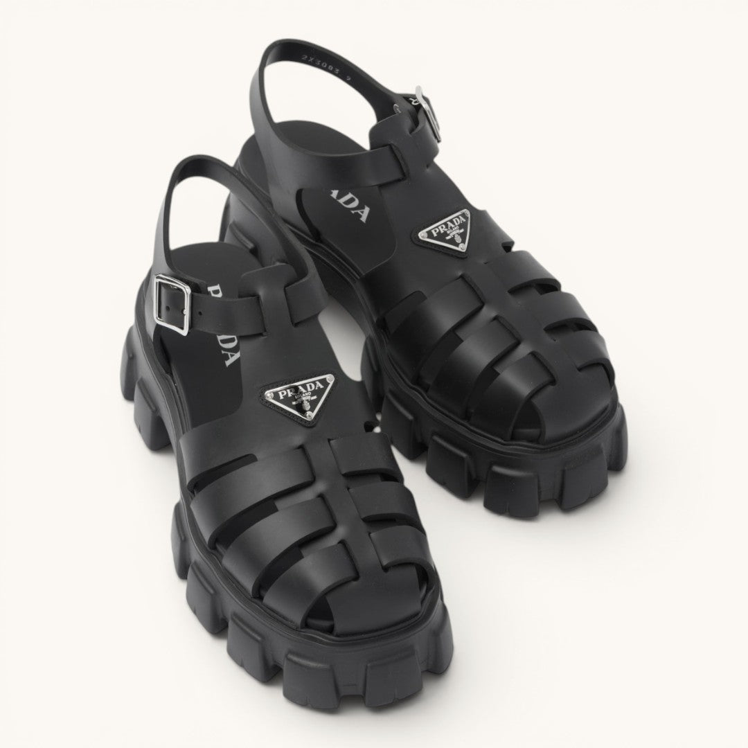 Prad Monolith Siyah Platform Kadın Sandalet