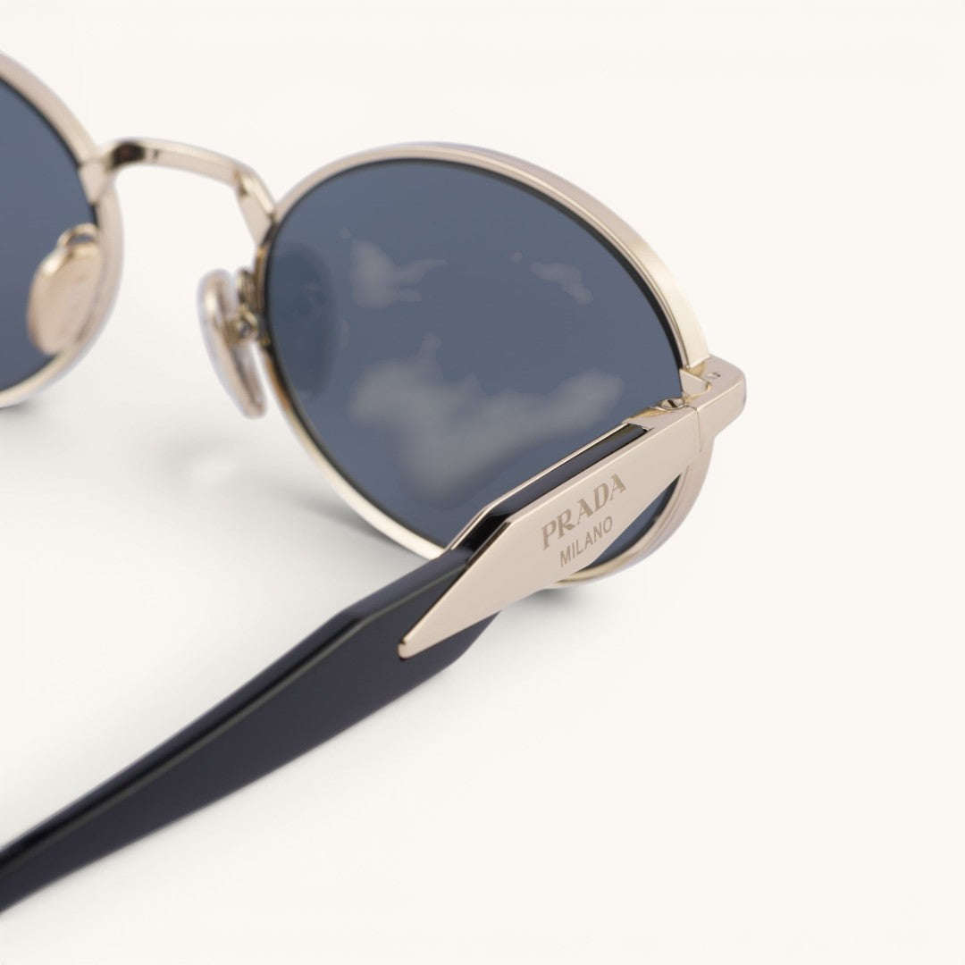 Praa PsB53S Gold / Black Blue Lens Luxury Oval Güneş Gözlüğü