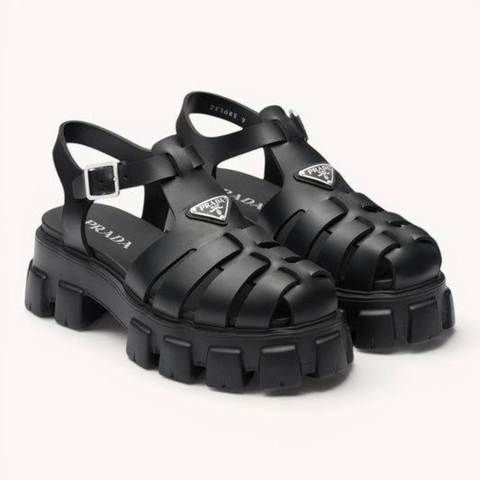 Prad Monolith Siyah Platform Kadın Sandalet