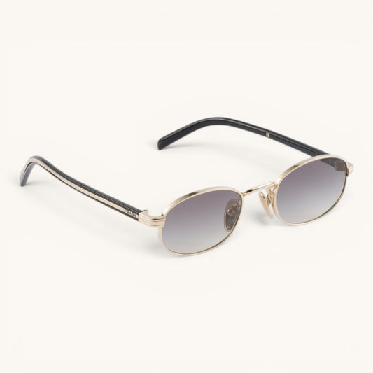 Praa PsB53S Pale Gold Grey Gradient Luxury Oval Güneş Gözlüğü