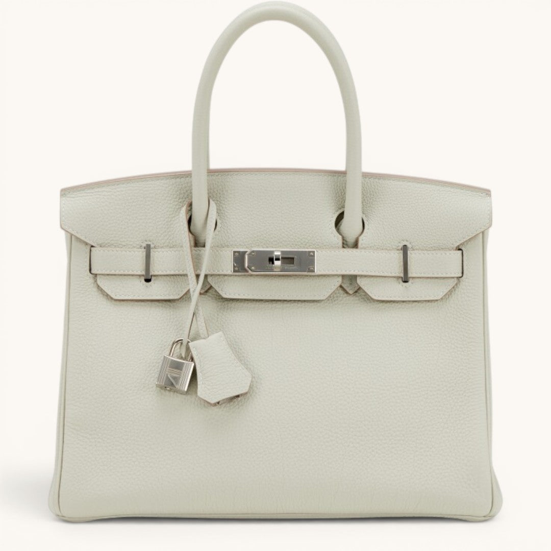 Hermè Birkin 25 Craie Togo Leather Palladium Hardware Premium Kadın El Çantası