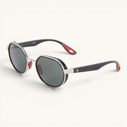 Ry-Bn 3674-M F007\71 51*21 145 3N Ferrari Premium Black Silver Unisex Güneş Gözlüğü