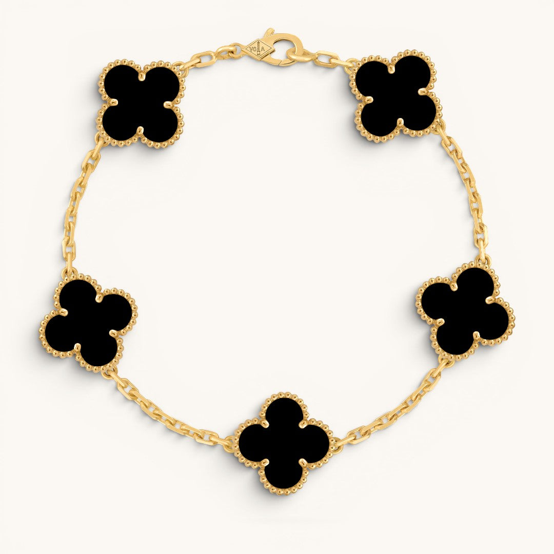 Vn Clee & Arps Alhambra Gold Yonca Bileklik