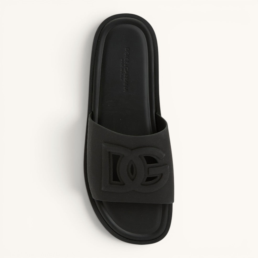 Dolce & Gabban DG Logo Siyah Erkek Lüks Terlik