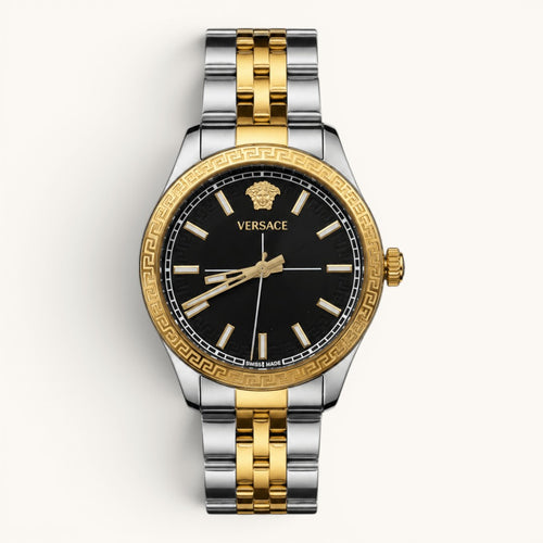 Versac Silver Gold Black Bay & Bayan Çift Kol Saati